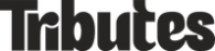 Tributes logo in black on a transparent background