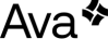 The 'Ava' wordmark in black lowercase lettering beside a four-petal pinwheel diamond icon.