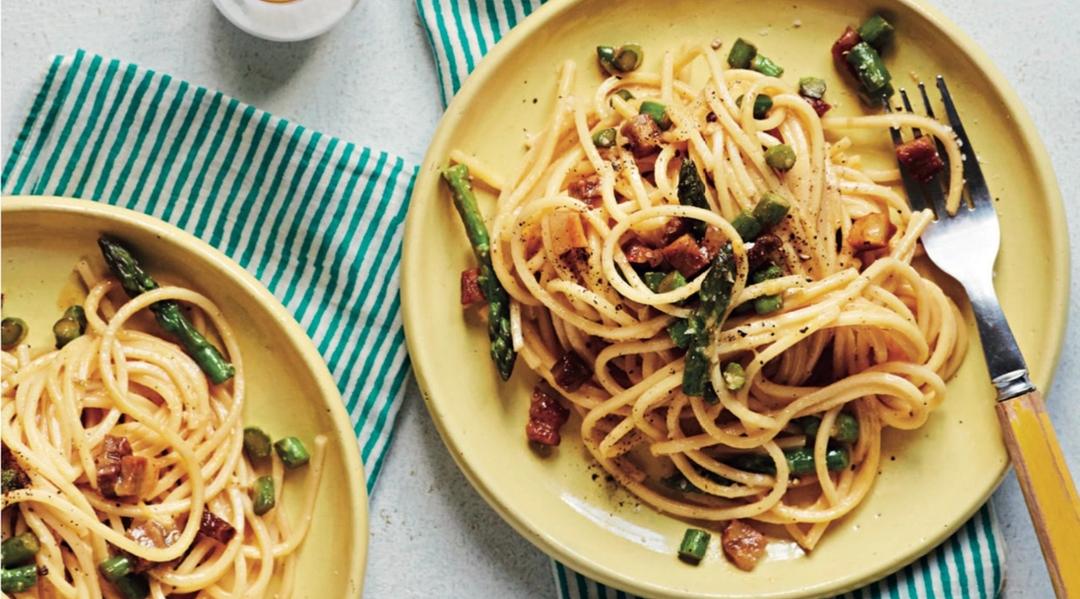 Asparagus Carbonara LEON