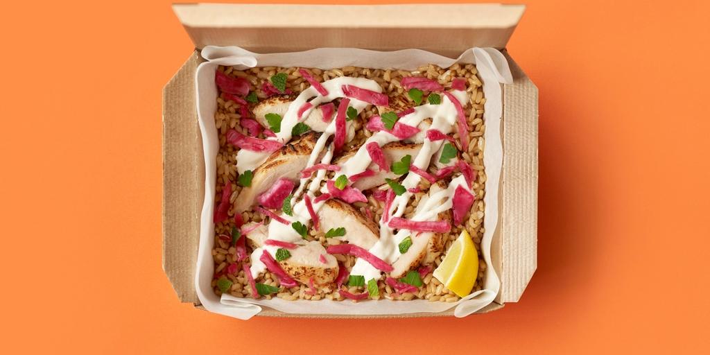 Loaded Chicken Rice Box Satay Chicken Rice Box Leon at Edwin Whitlow blog