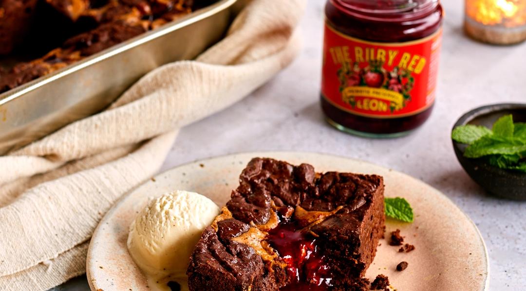 Vegan PB&J Brownie LEON