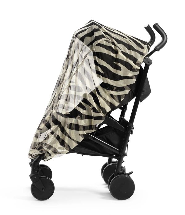 Elodie Details Myggnät Zebra Sunshine monterat på barnvagn