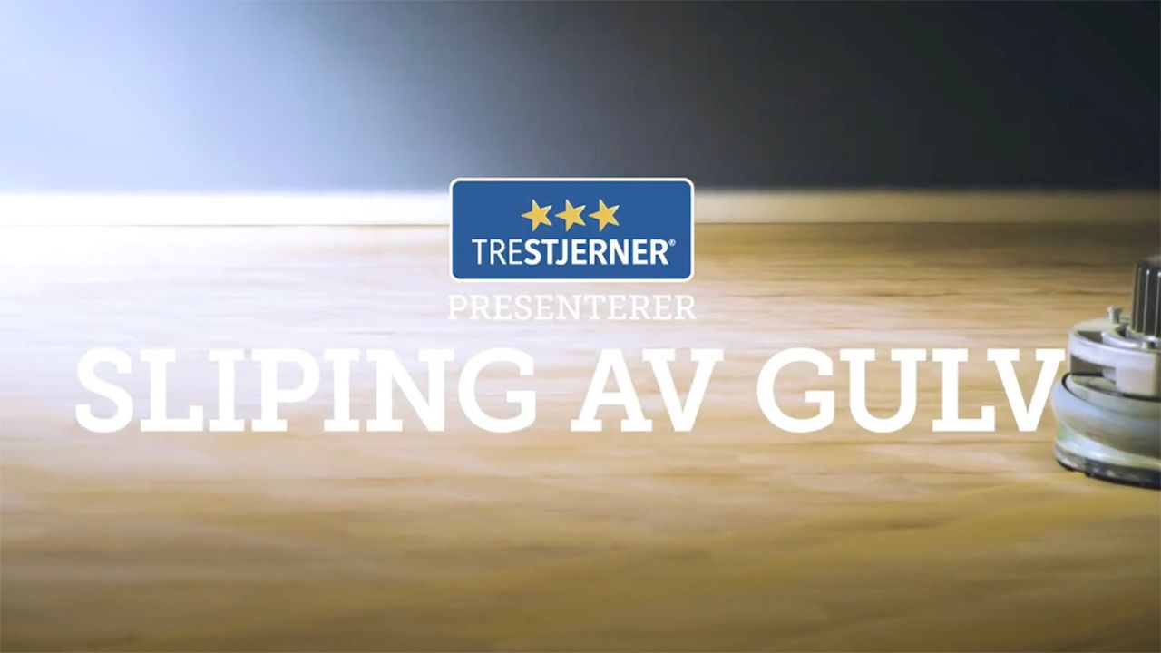 Skjermbilde fra video om å slipe gulv.