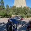 We're making a few stops on the way back home! Up first, Devil's Tower! Packed with motorcycles. Because we inadvertently planned the Black Hills portion of our trip right in the middle of Sturgis bike week!