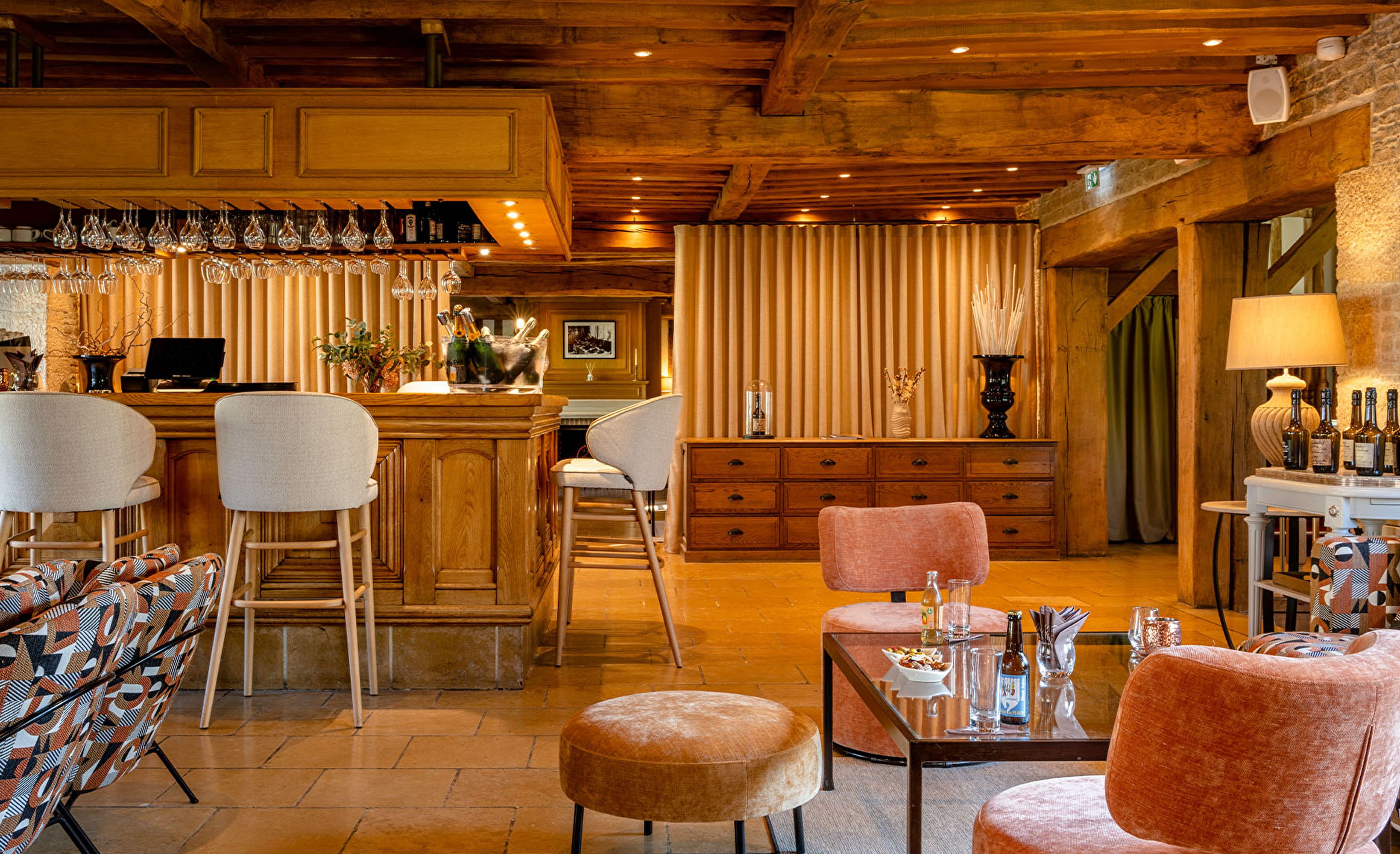 Bar comptoir bois