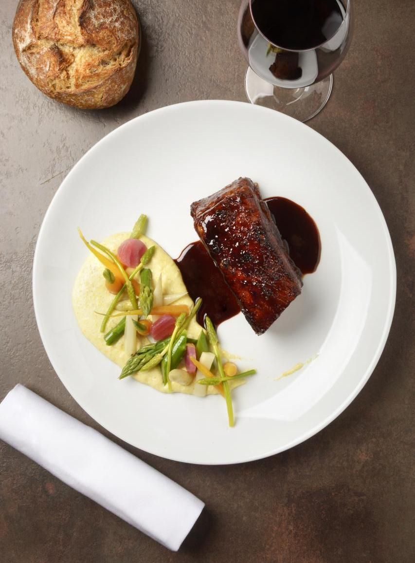 Plat viande vin