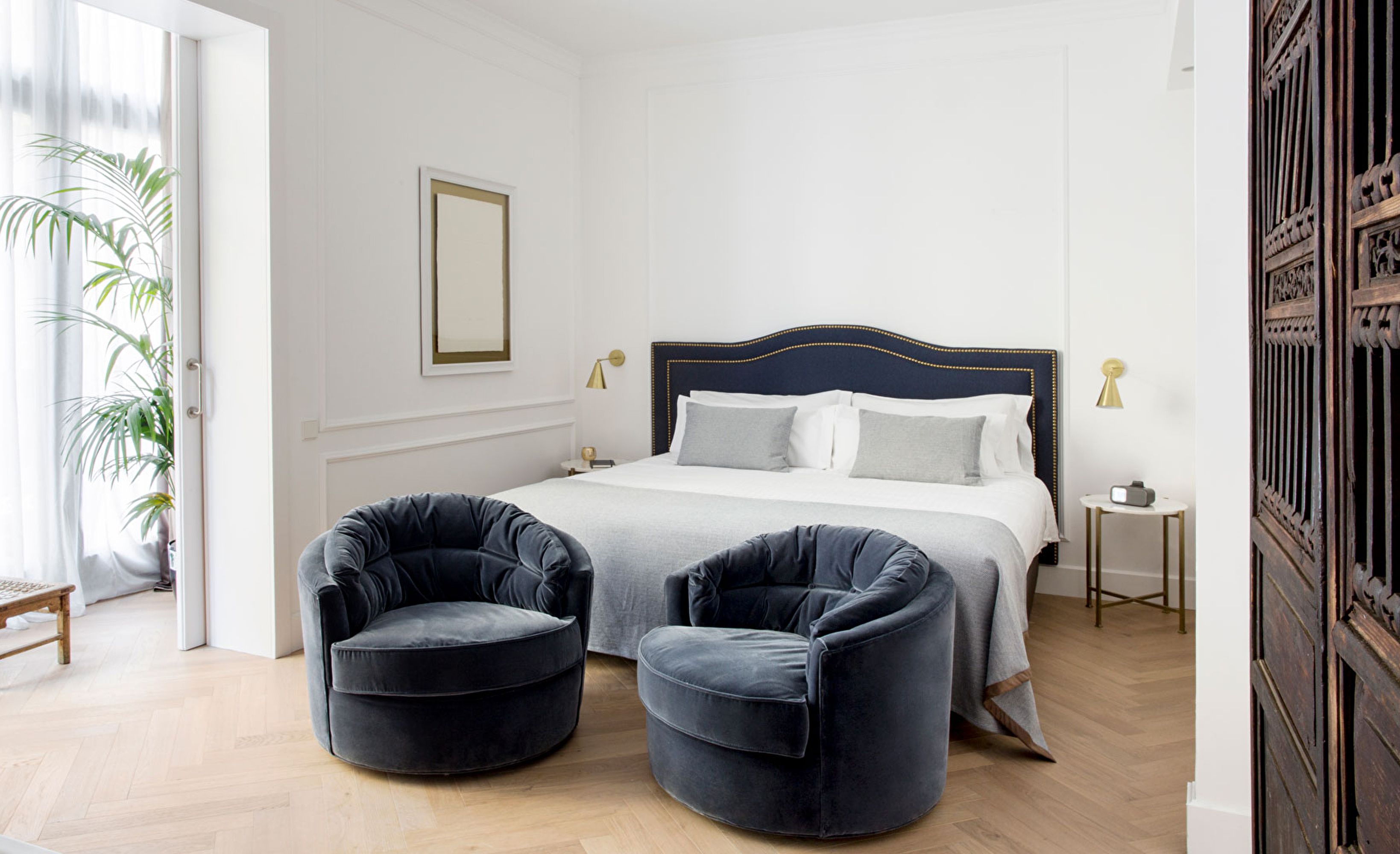 Chambre double tete bleue