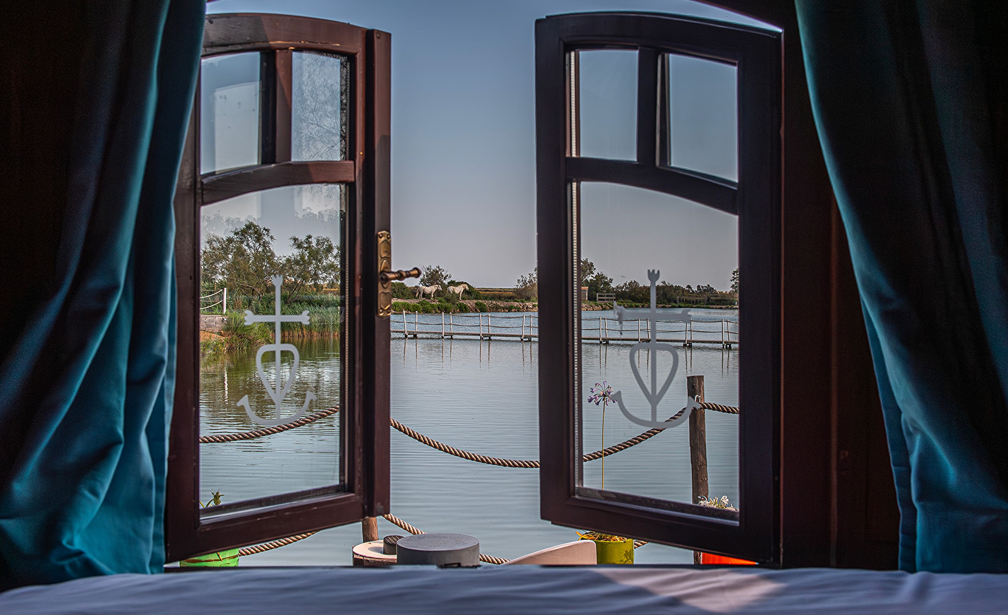 Vue chambre fenetre camargue