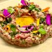 Detail tartare fleurs