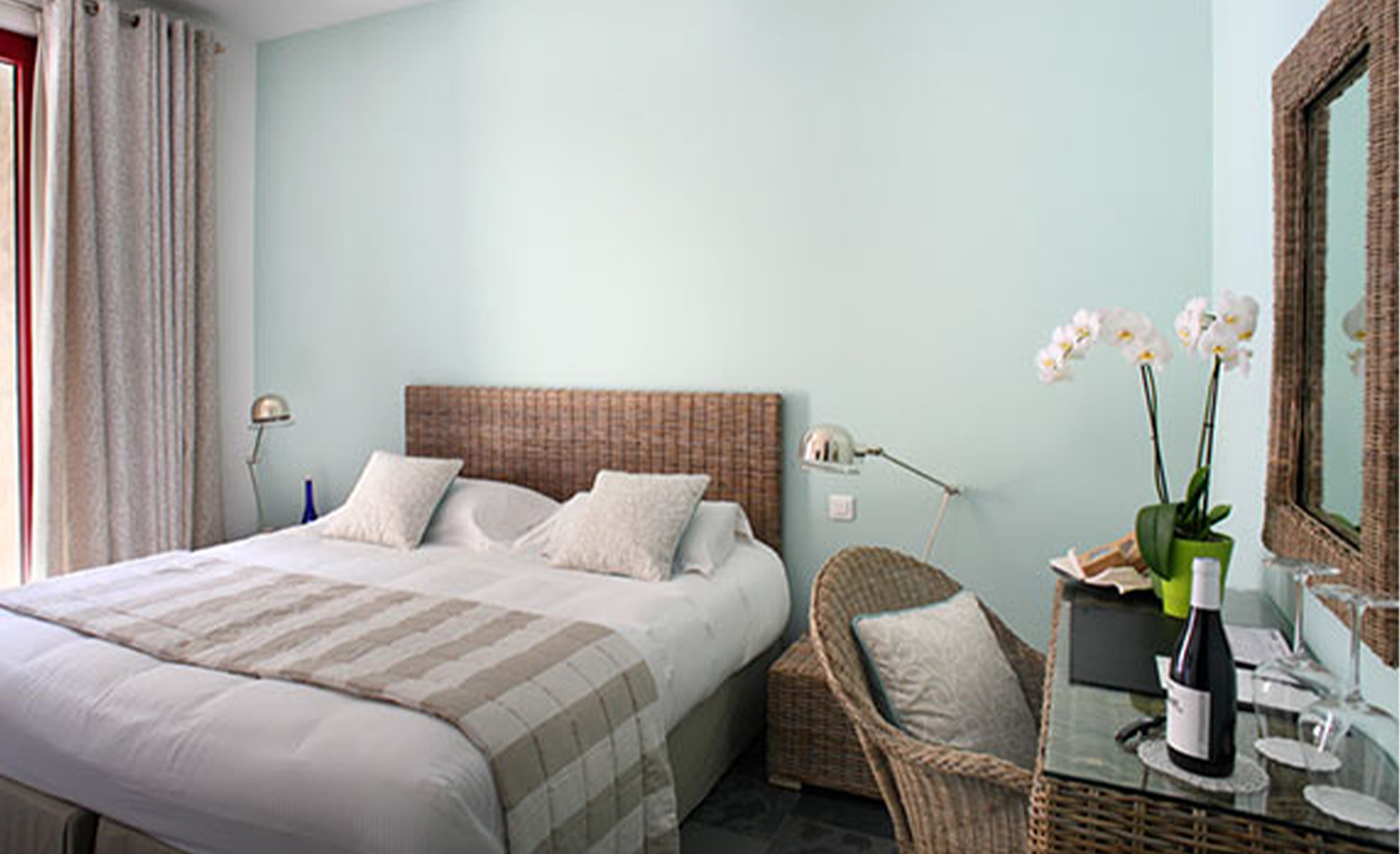 Chambre double turquoise