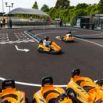 Piste découverte karting enfants, karts orange
