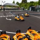 Piste découverte karting enfants, karts orange