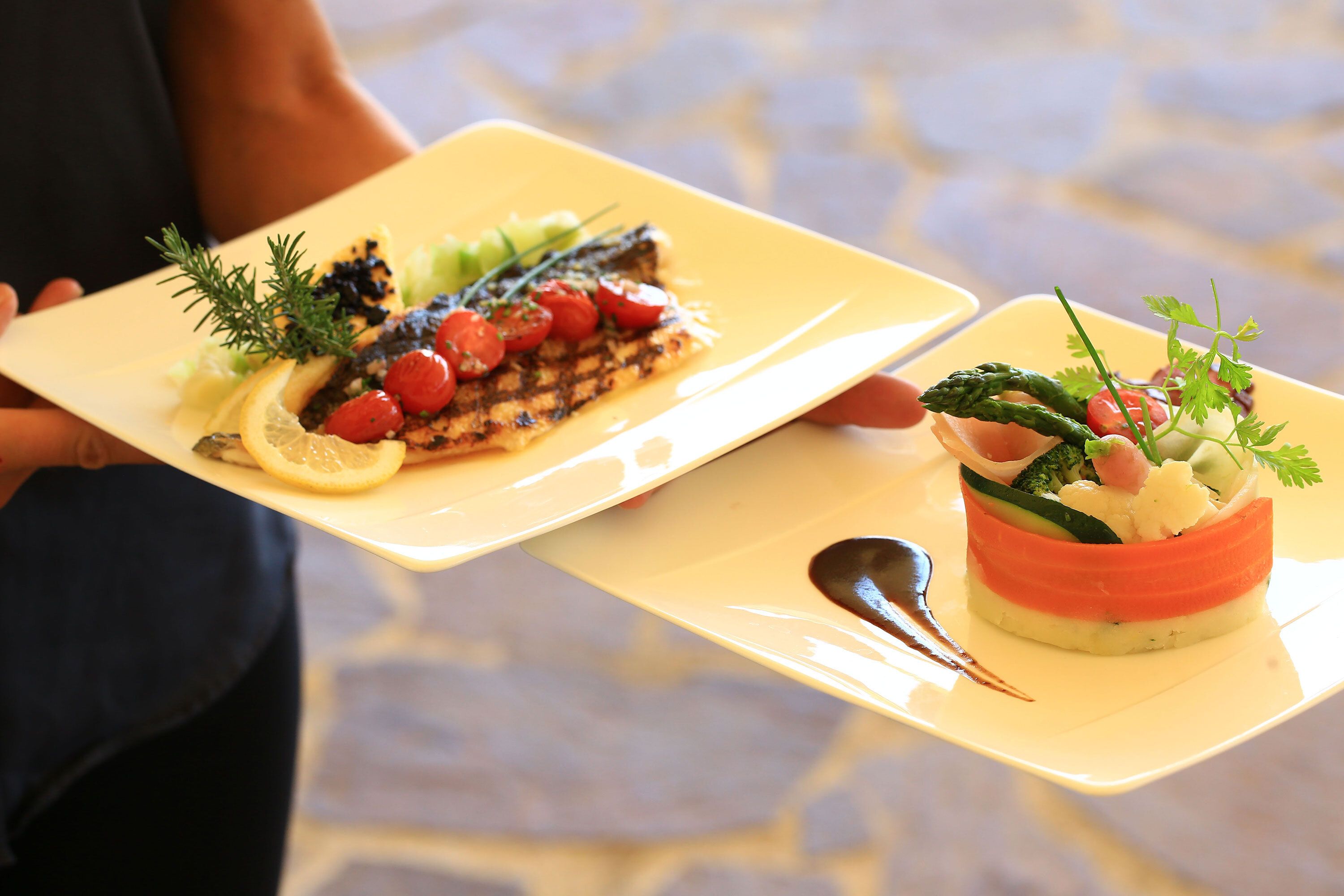 Detail assiettes restaurant