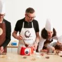 Atelier chocolat en famille, fontaine rouge