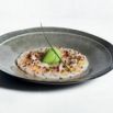 Carpaccio saint jacques quenelle herbes