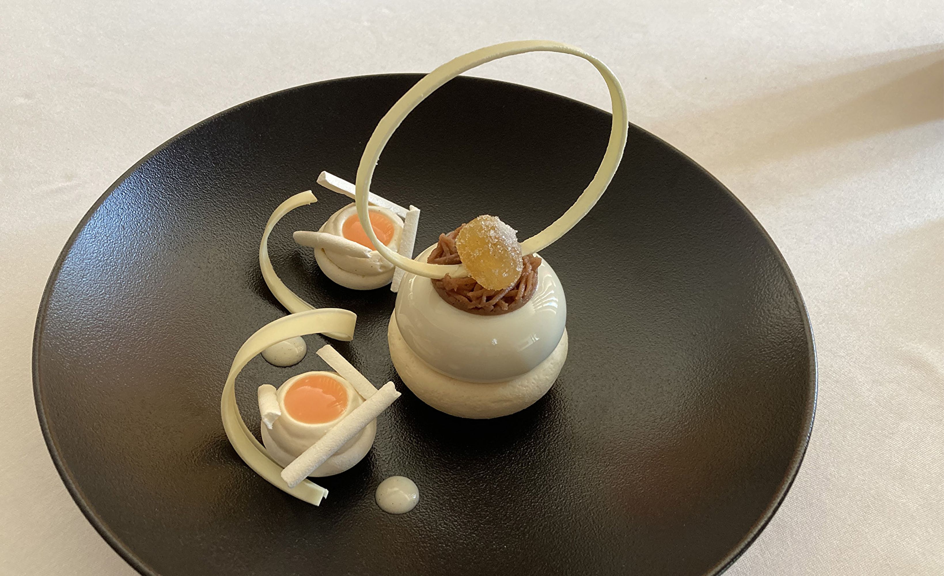 Dessert spheres chocolat blanc
