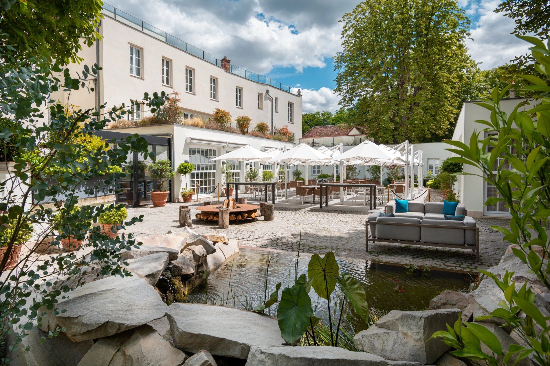 Facade jardin terrasse