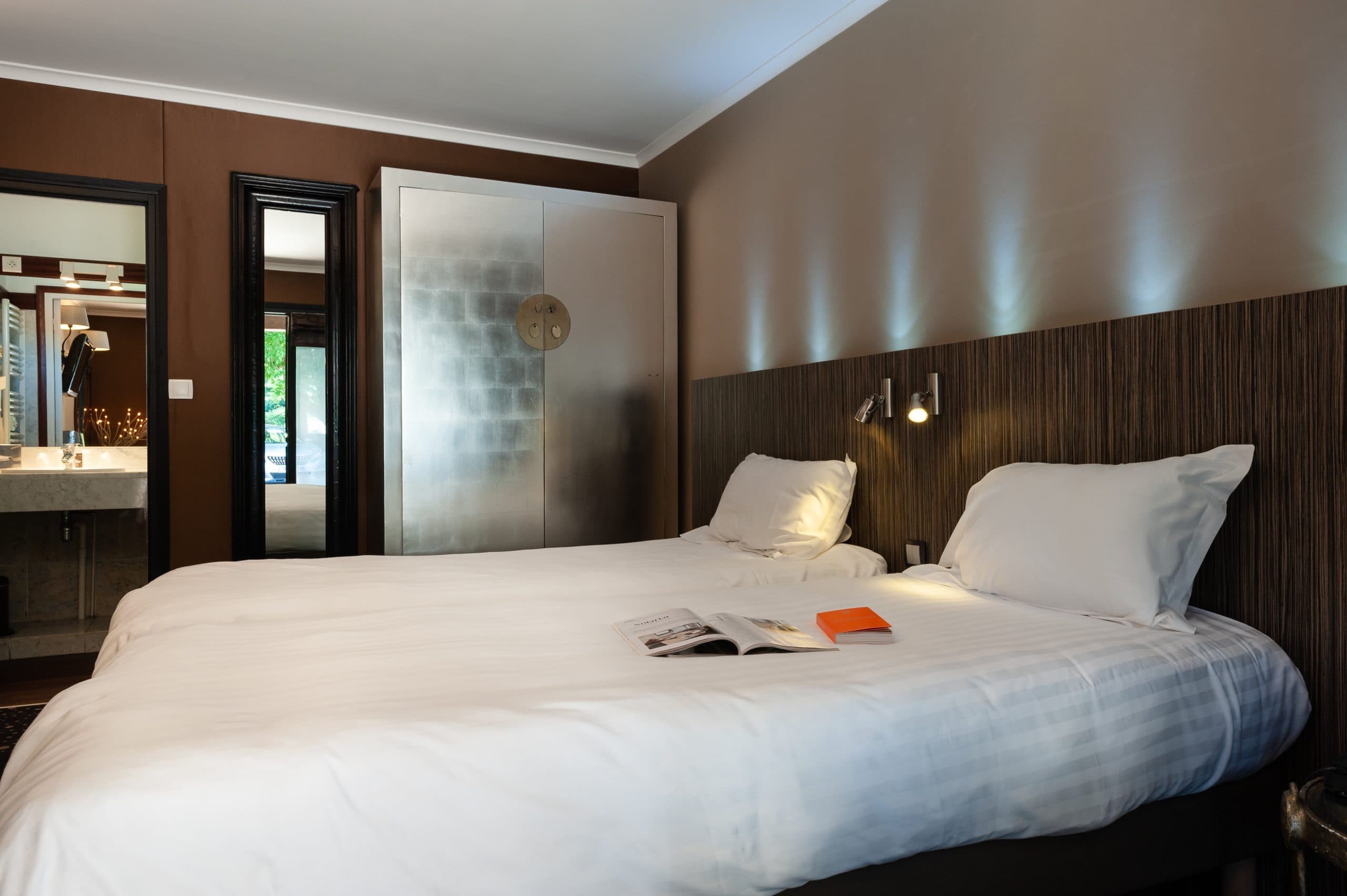 Chambre twin chocolat