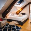 Chambre mansardee poutres