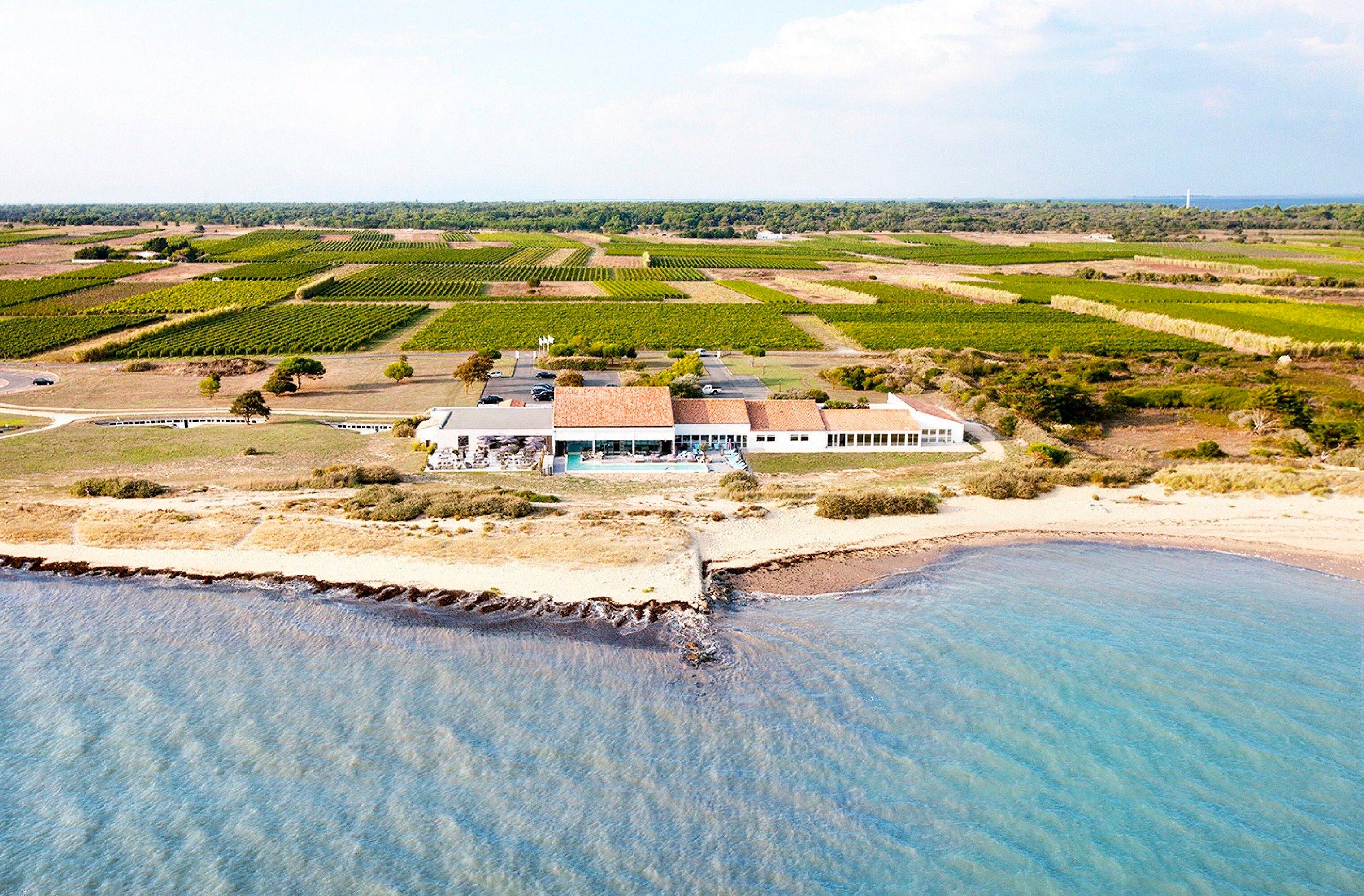 Vue aerienne hotel ocean et vignes