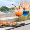 Cocktails de bienvenue bord de piscine