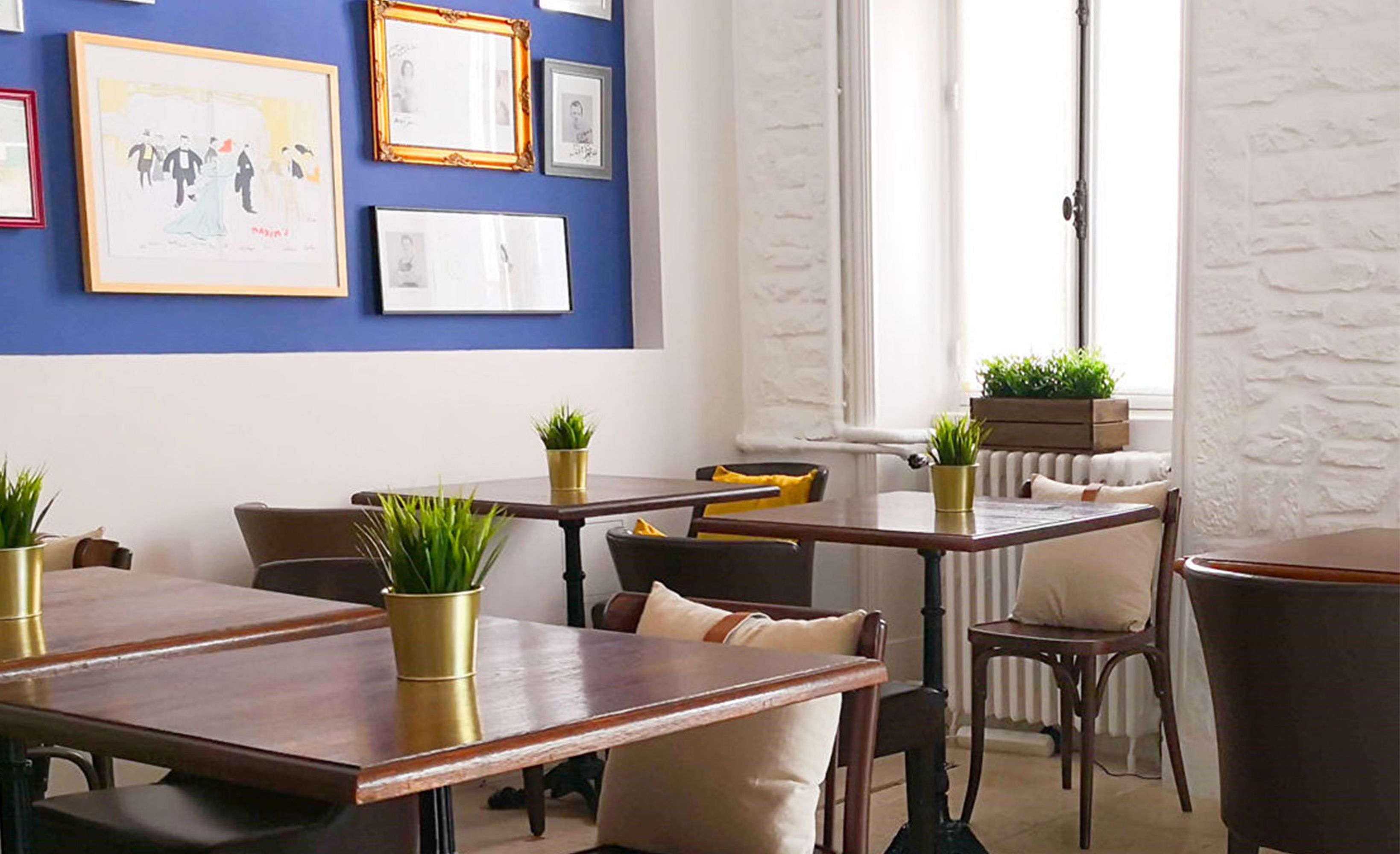 Restaurant tables pots laiton