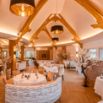 Restaurant charpente bois cerisiers
