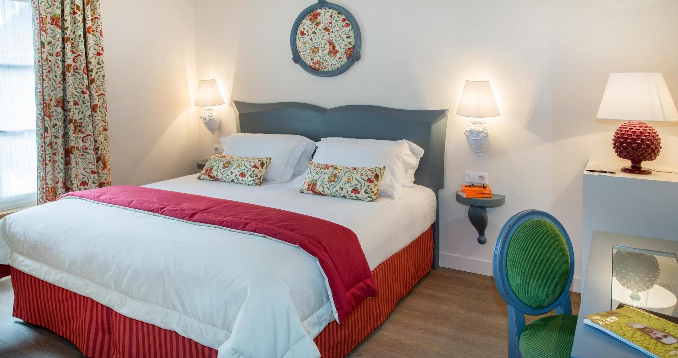 Chambre rouge bleu