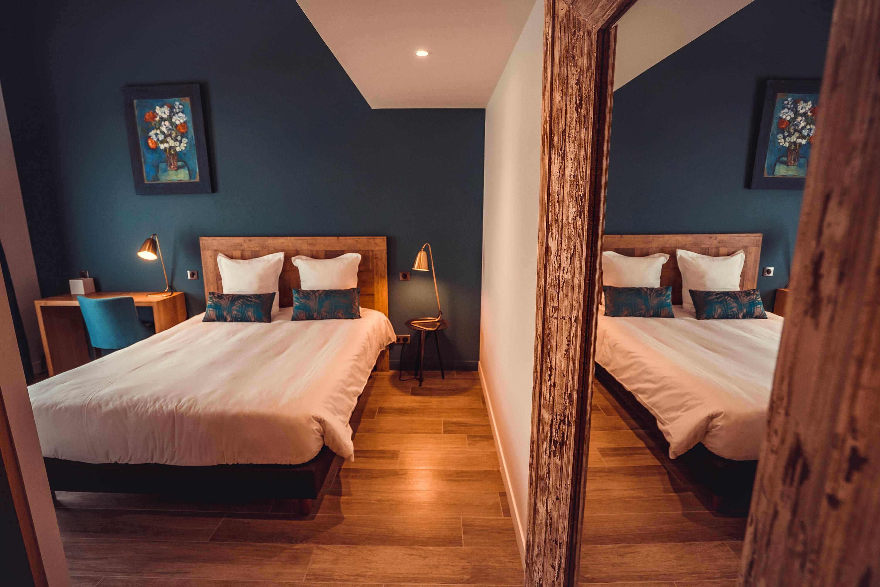 Chambre double bleue