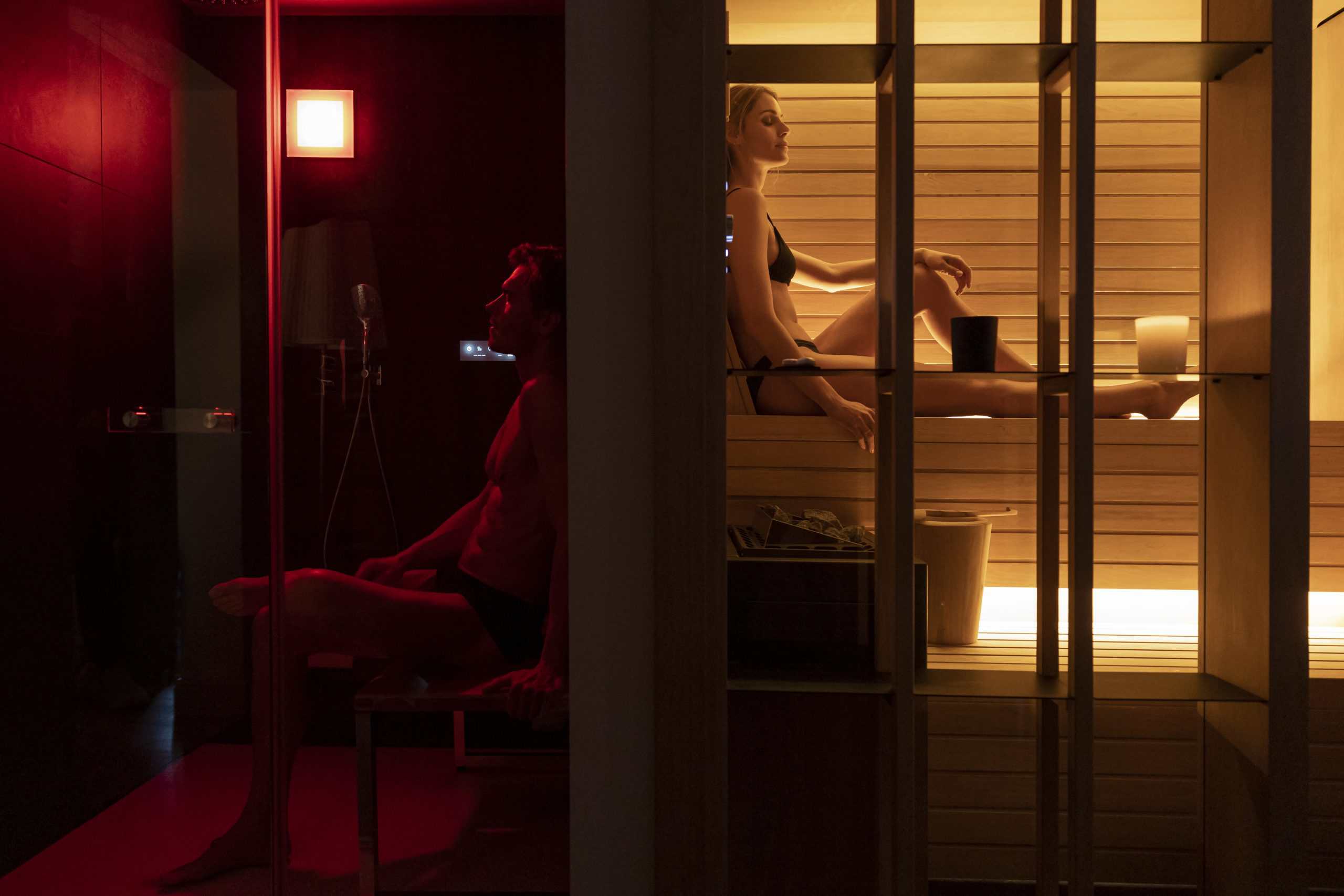Spa sauna chromotherapie