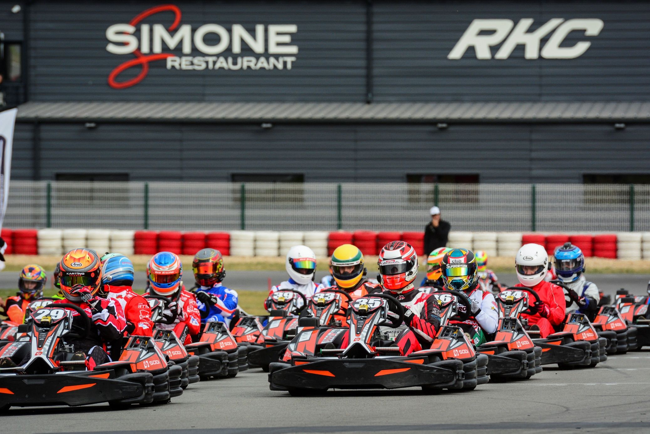 Grille de départ de la course karting RKC