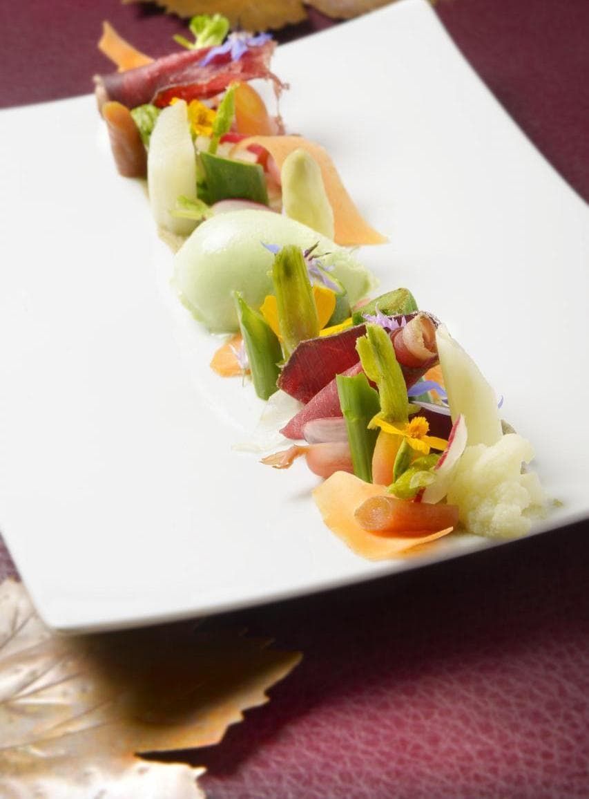 Plat legumes fleurs