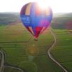 Vol en montgolfière au-dessus des vignes bourguignonnes
