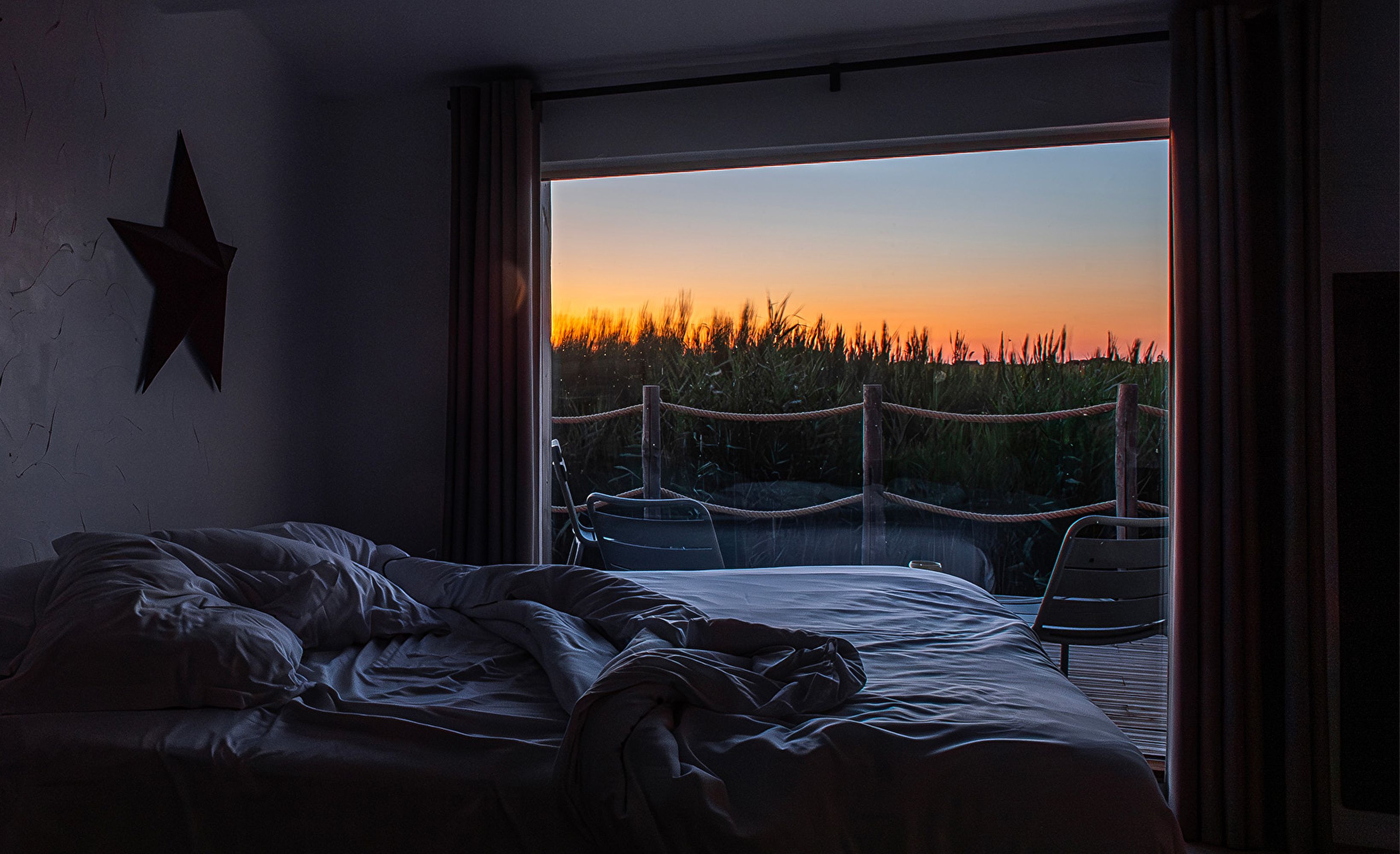 Chambre double vue coucher de soleil