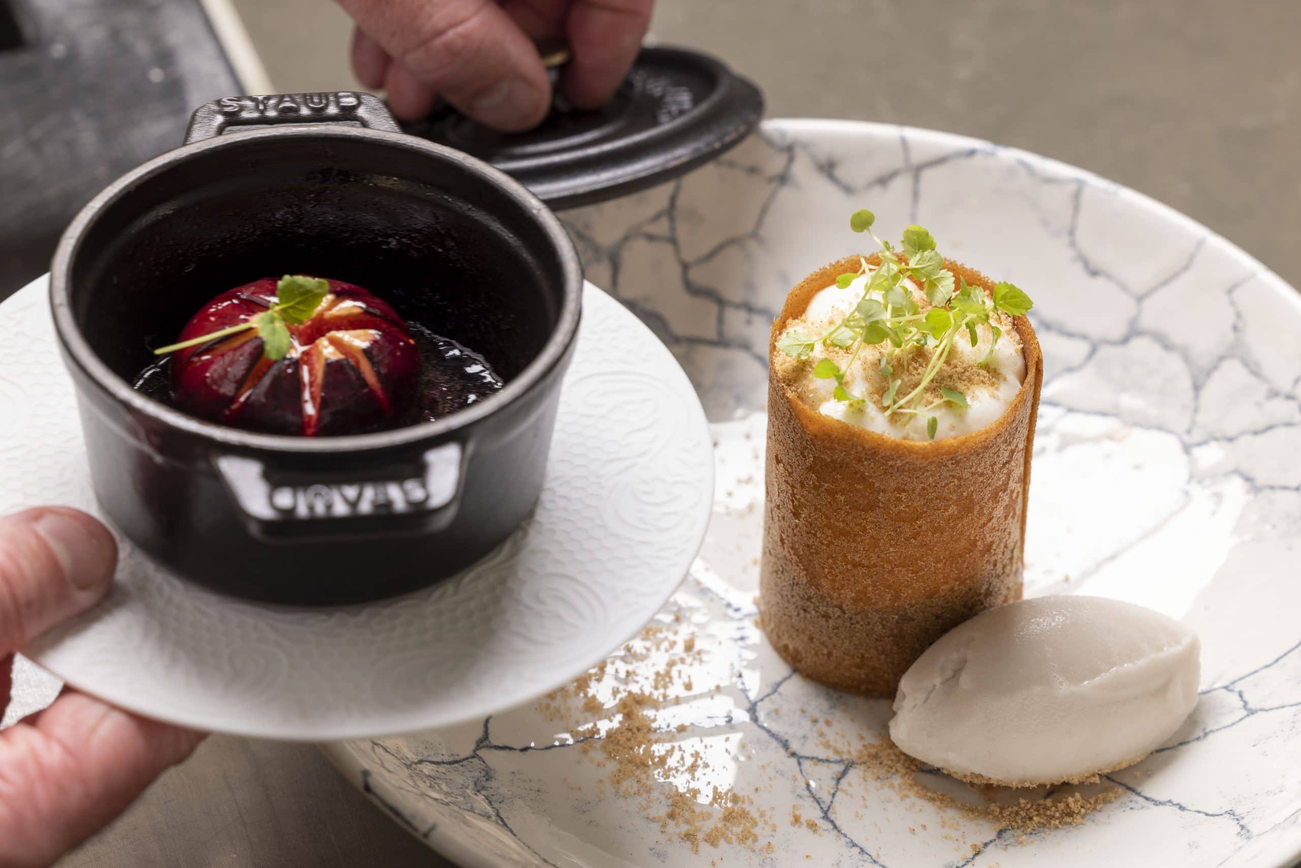 Dessert prune vanille