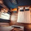Chambre double bleue vue