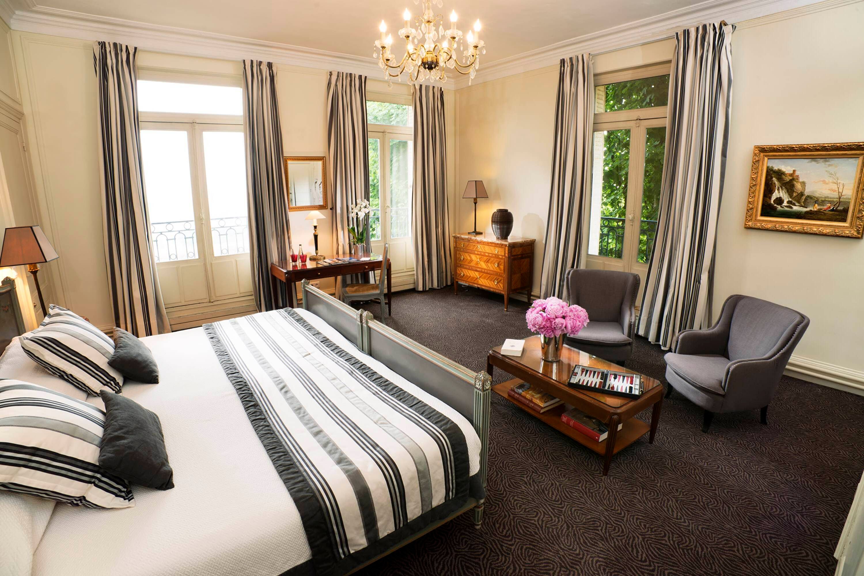 Chambre double rayures