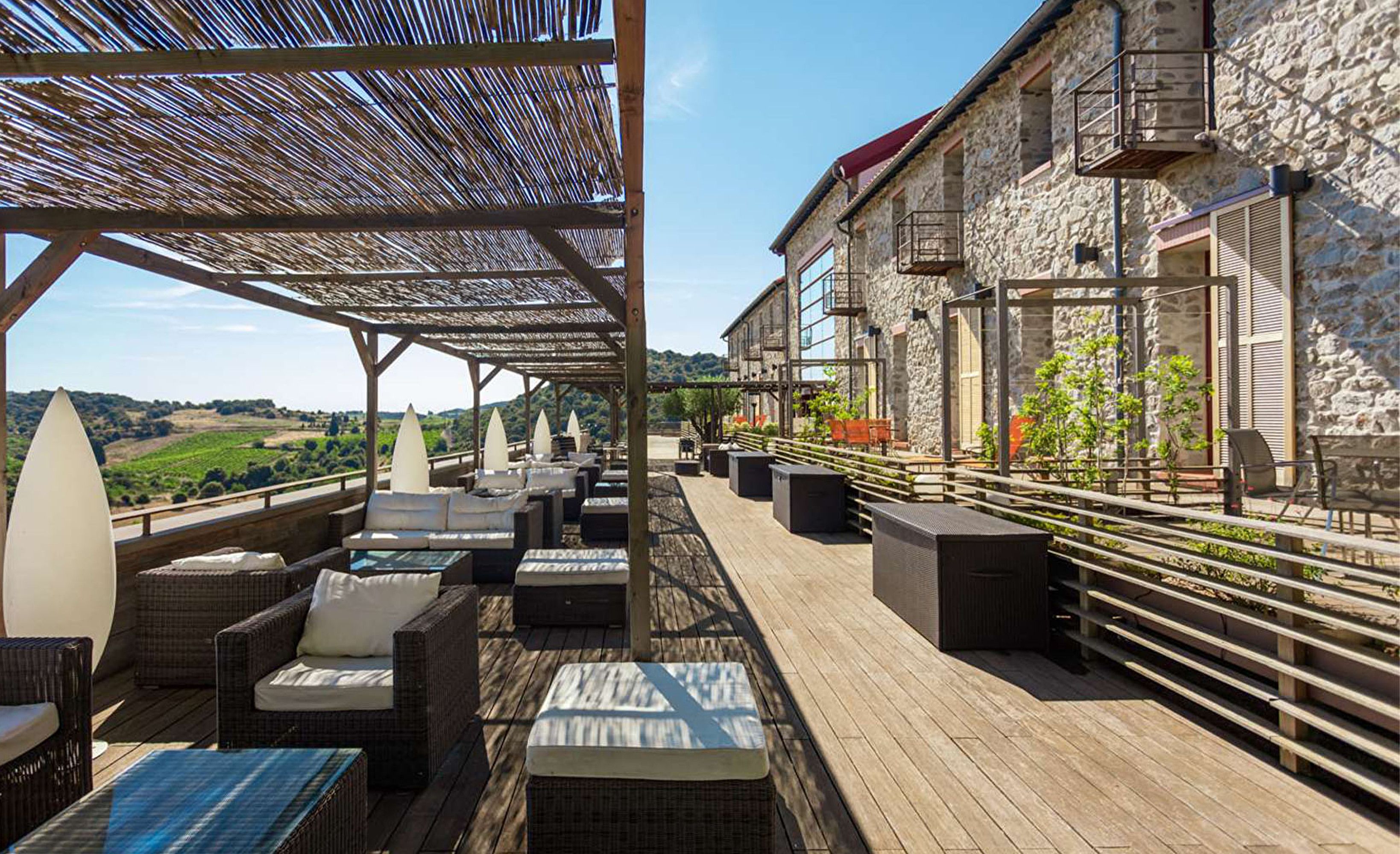 Terrasse pergola vignes