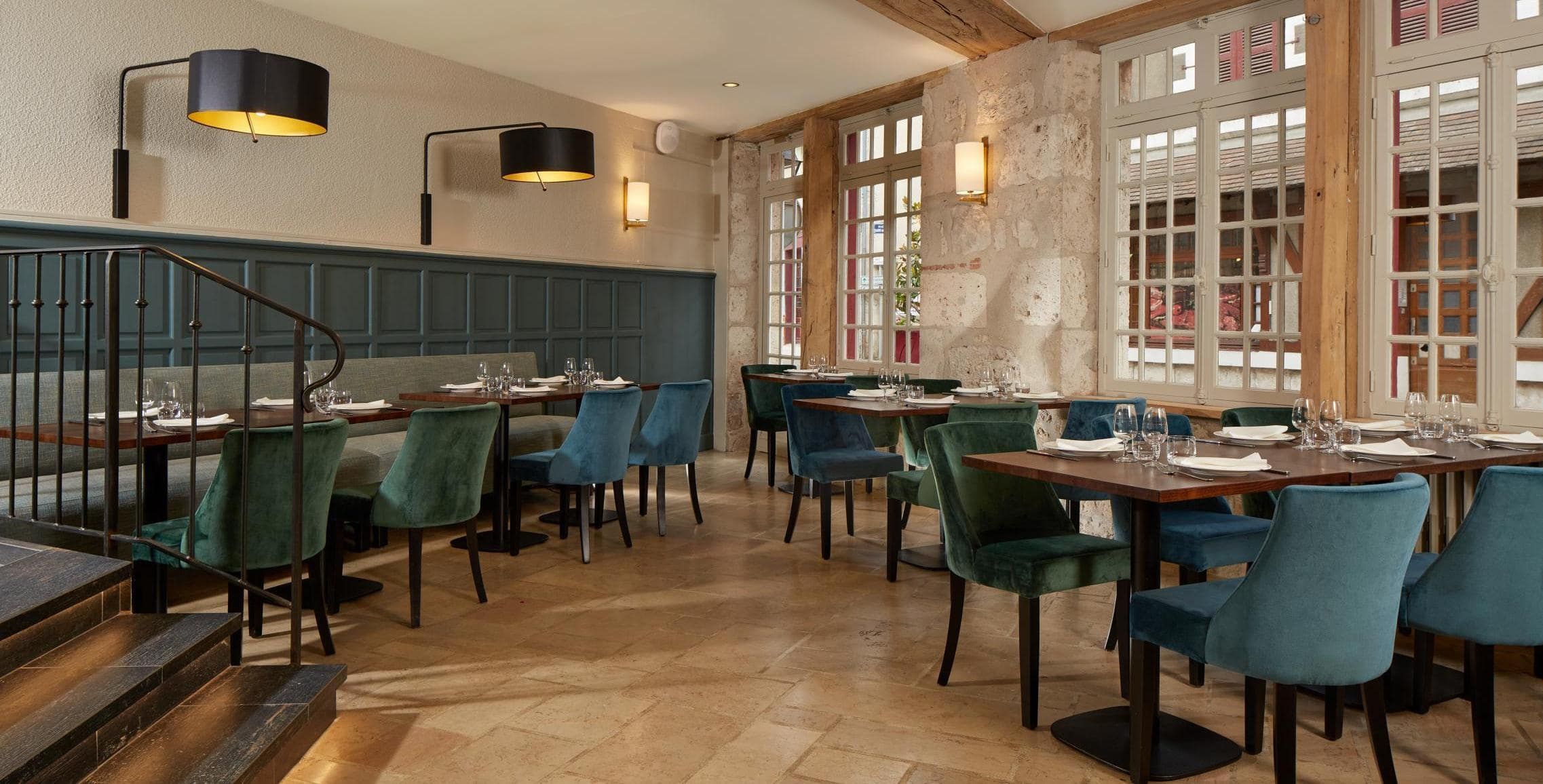 Restaurant bleu vert