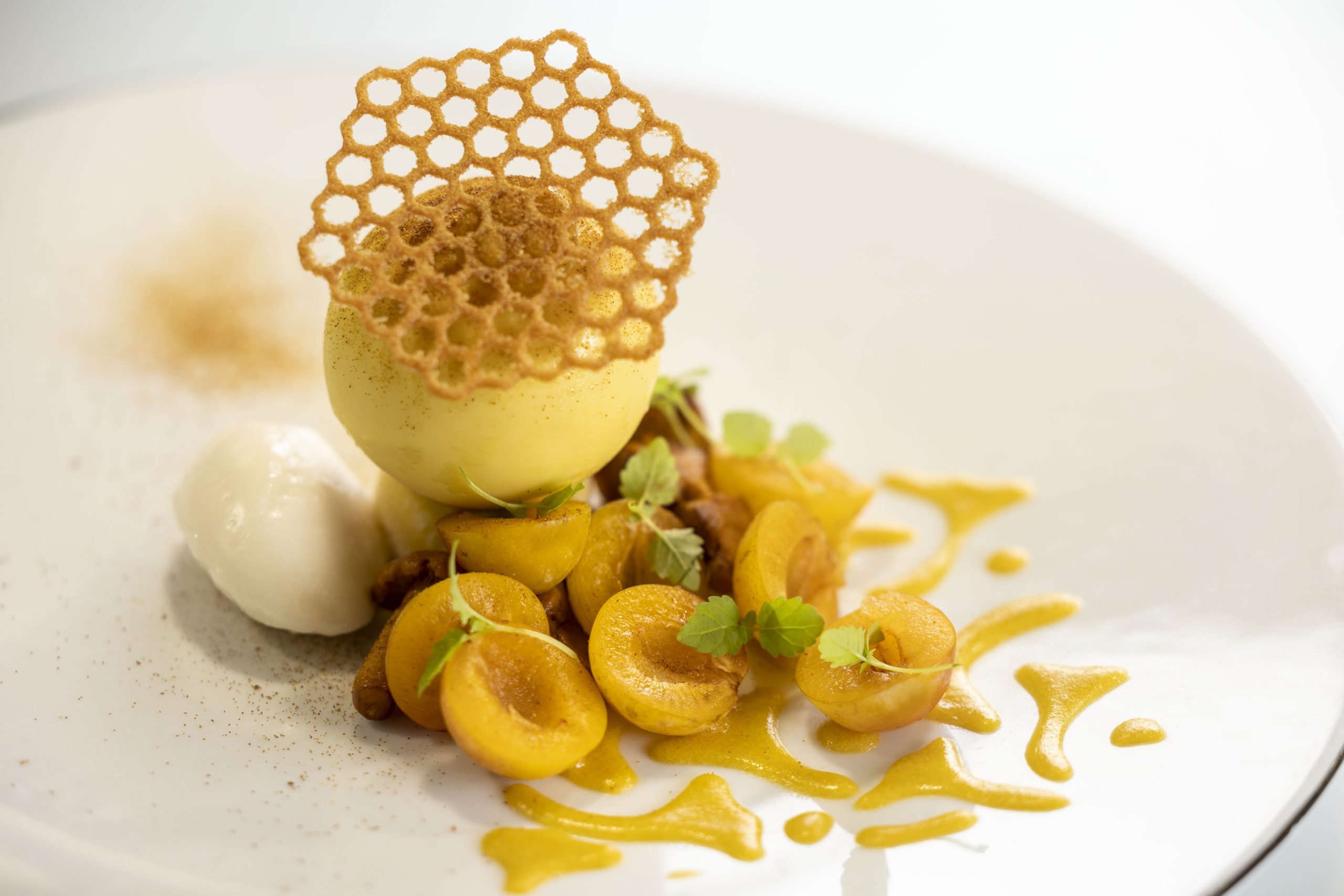 Dessert mirabelles miel