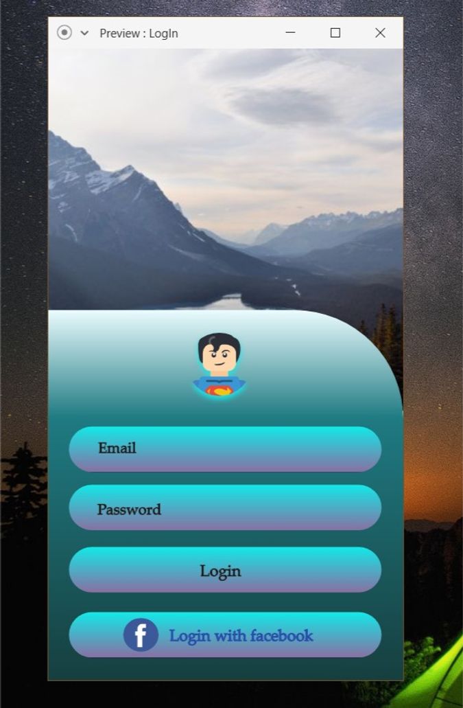 LogIn page UI 