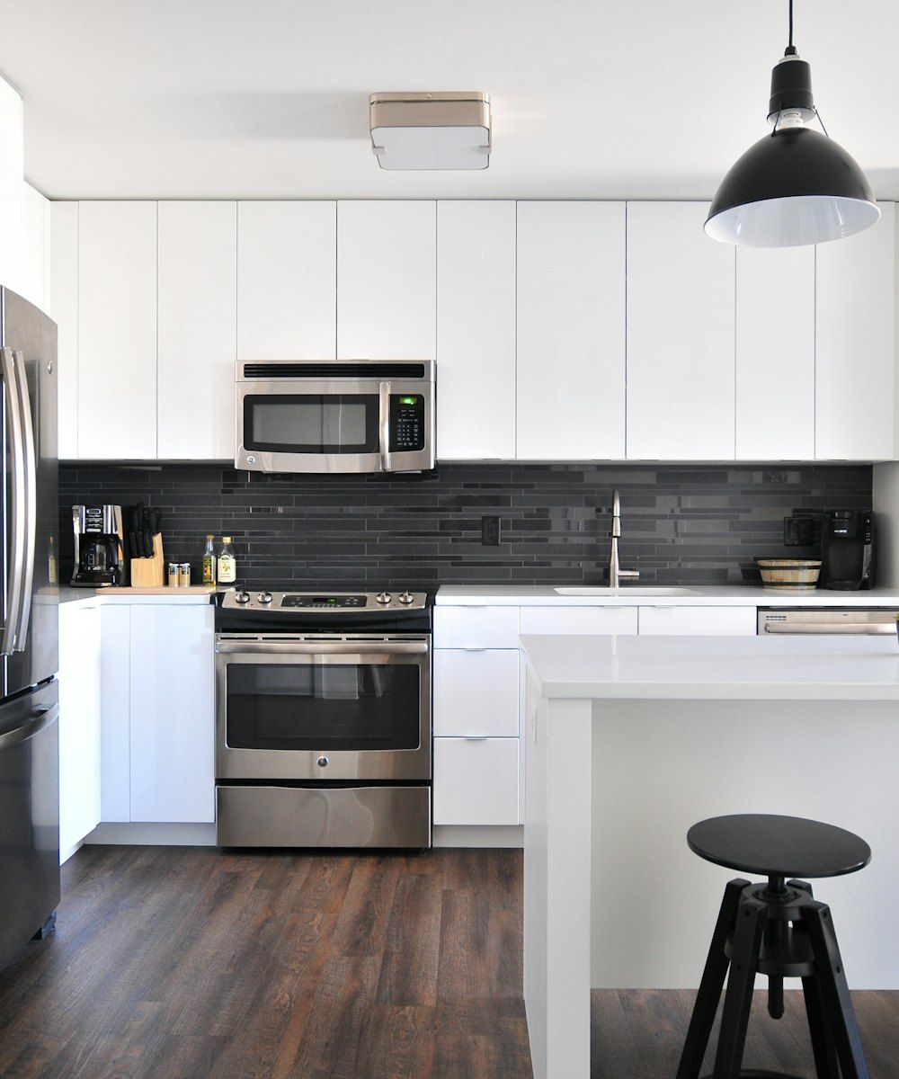 A bright kitchen in a new home