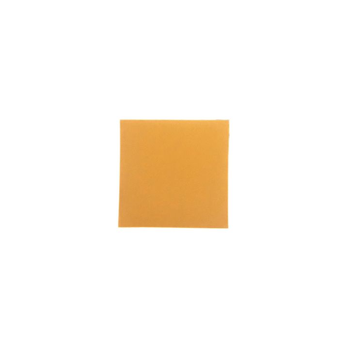 A single square in bright ochre-orange on its own, flat and evenly matte.
