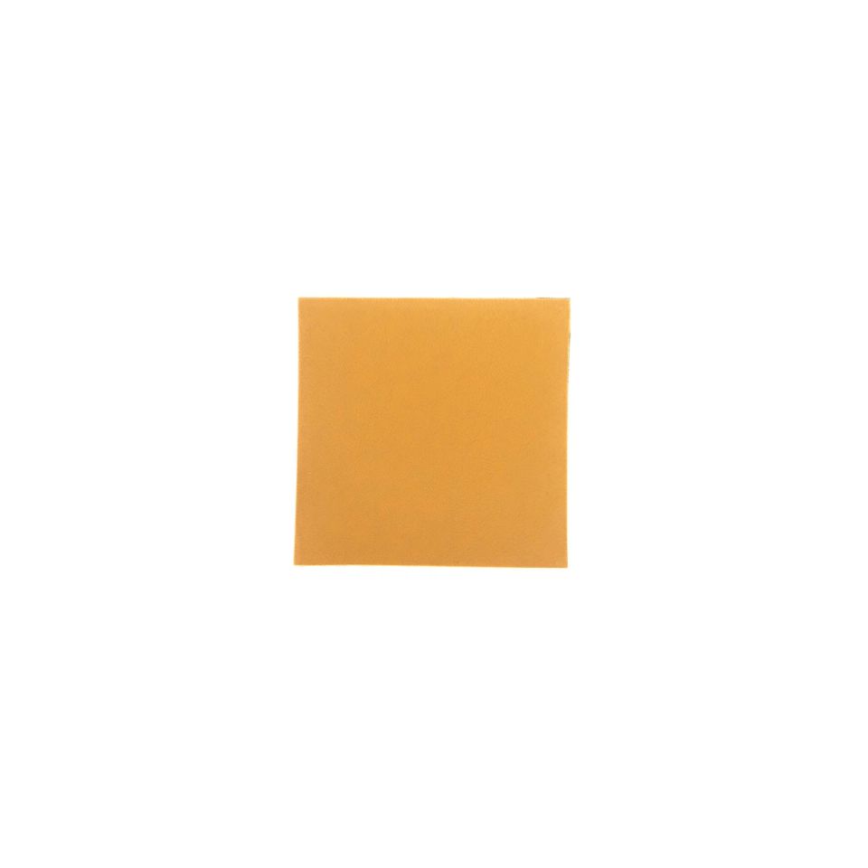A single square in bright ochre-orange on its own, flat and evenly matte.
