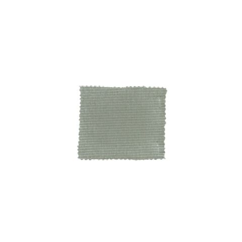 A small square swatch of sage-green jersey, its face marked by fine horizontal ribs with a slightly rolled lower edge.