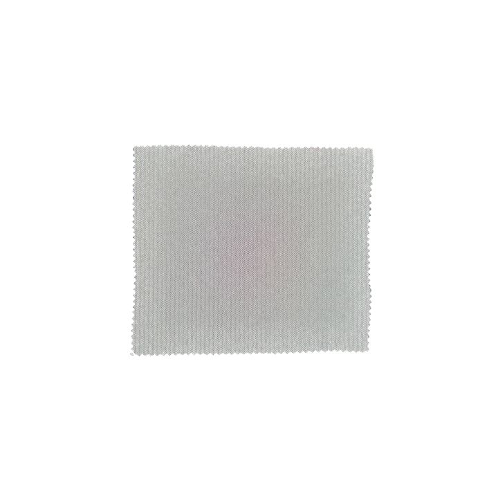 One swatch alone in pale silver-grey, showing the fine even weave that the fanned group obscures.