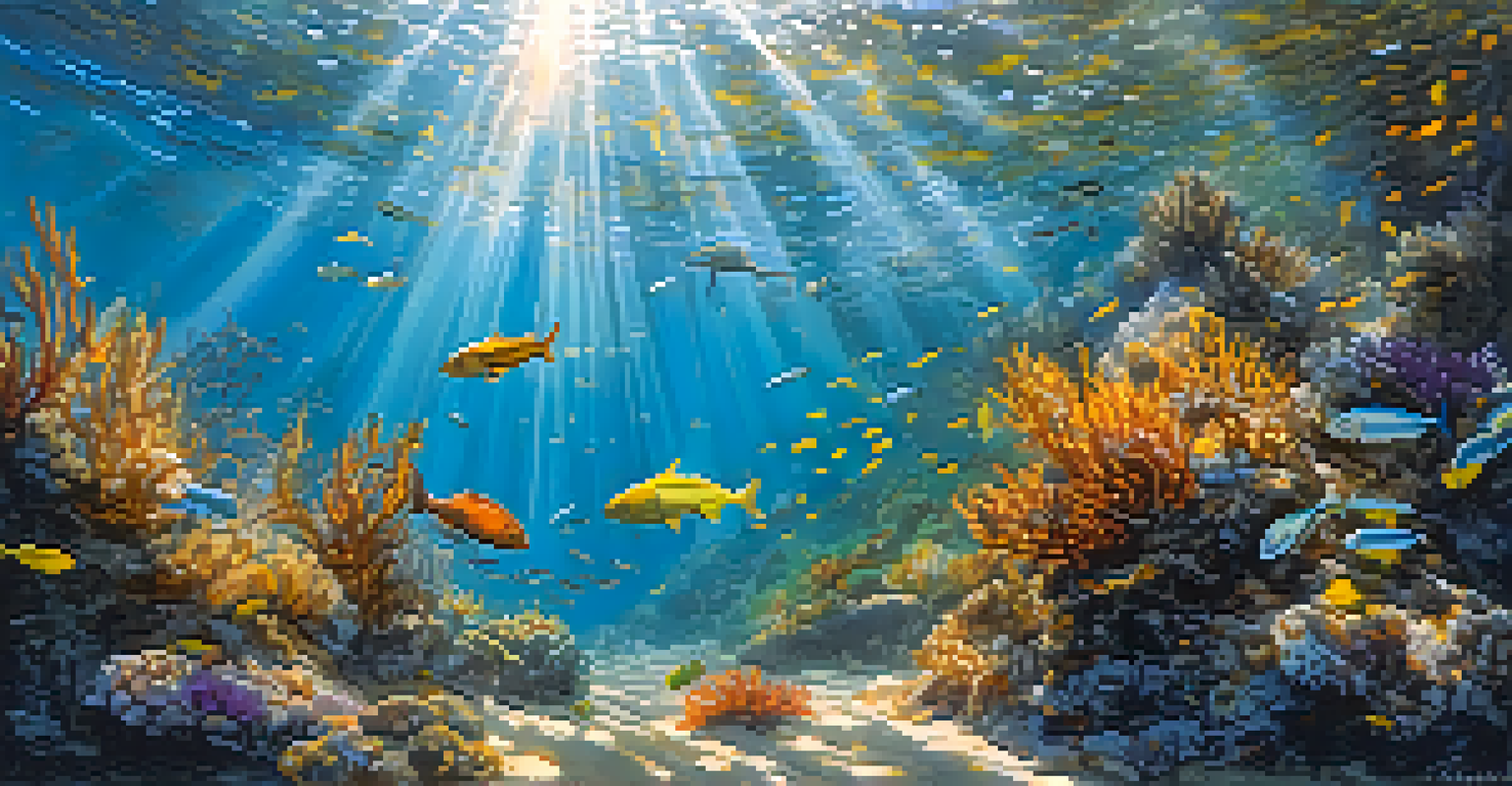 Underwater kelp forest in Channel Islands National Park with colorful fish and marine life.
