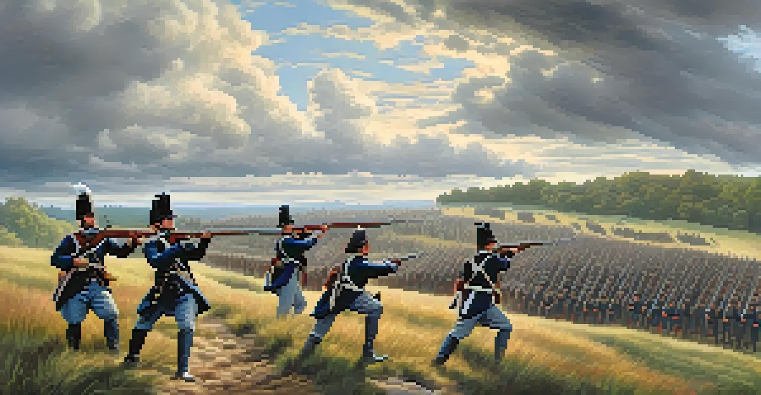 Union soldiers preparing for battle on Cemetery Hill, displaying determination in their expressions.