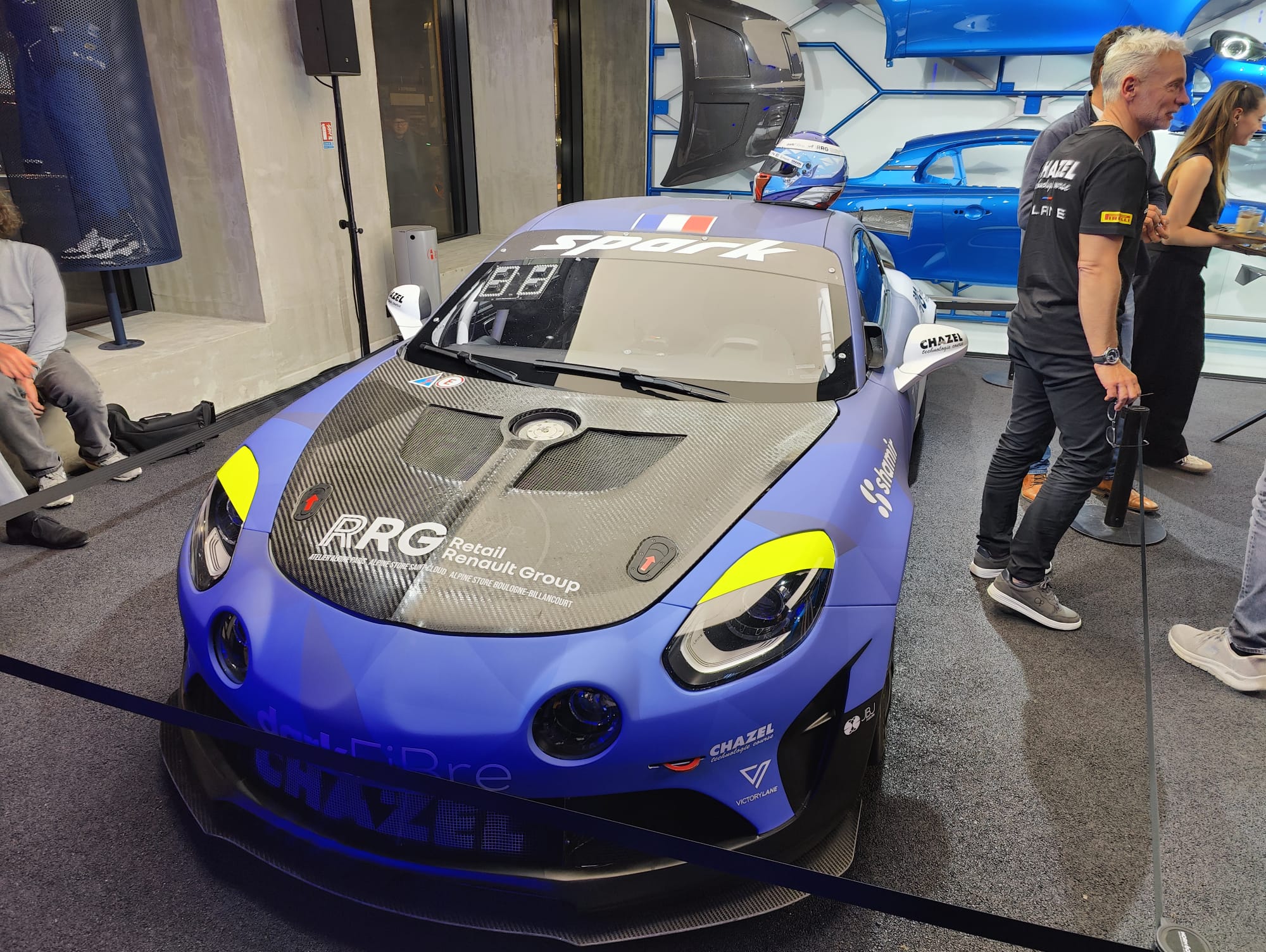CapAlpine présent à la présentation de l’Alpine A110 GT4+ Chazel à l’Atelier Alpine Paris