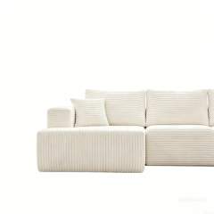 The U 93″ Compressed Modular Sofa, Right Chaise in Cream White — product detail 5
